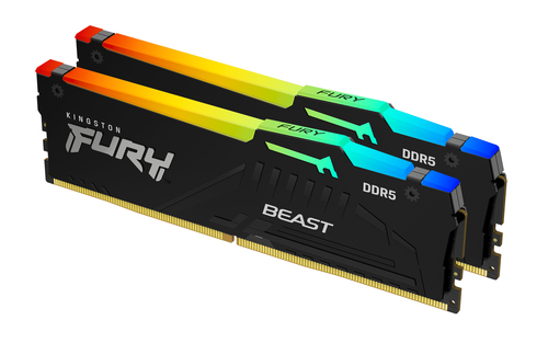 Mémoire RAM Kingston Technology FURY Beast RGB 2 x 32 Go (KF560C36BBEAK2-64)