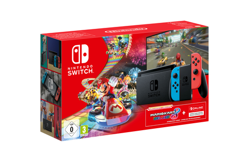 Console portable Nintendo Switch + Mario Kart 8 Deluxe + 3-Month Switch Online