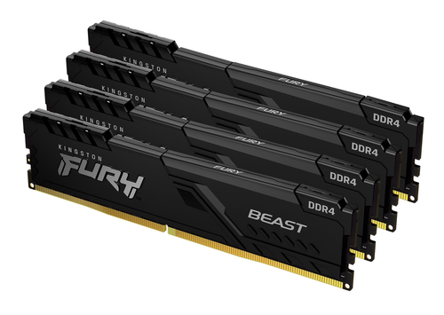Mémoire RAM Kingston Technology FURY Beast 4 x 16 Go (KF432C16BBK4/64)