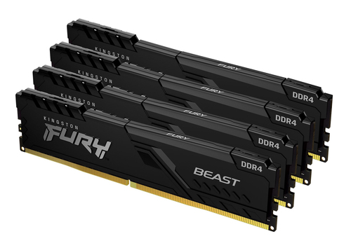 Mémoire RAM Kingston Technology FURY Beast 4 x 16 Go (KF436C18BBK4/64)
