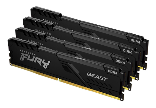 Mémoire RAM Kingston Technology FURY Beast 4 x 16 Go (KF432C16BB1K4/64)